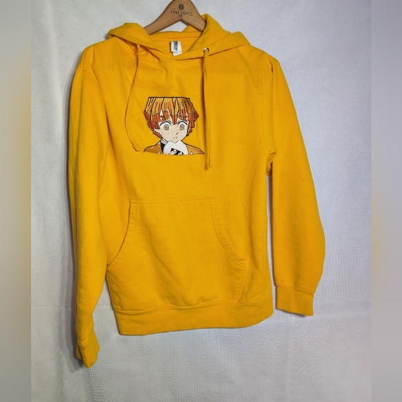 Independent TC S Yellow Zenitsu Demon Slayer Embroidered Hoodie - Picture 2 of 6